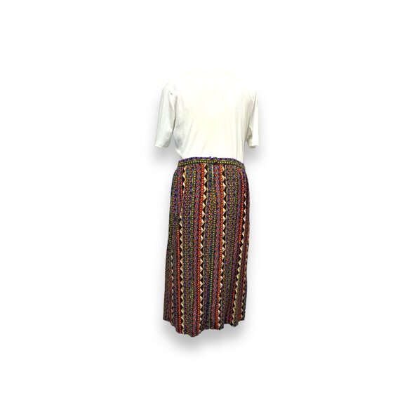 Handmade Vintage Women’s Geometric Pullon Maxi Skirt - Picture 3 of 6